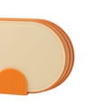 thumbnail image 3 of Cutting Board Food Grade Double Sided Prevent Slip Plastic Chopping Board with Holder Base for Meat Vegetable 3pcs Orange, 3 of 5