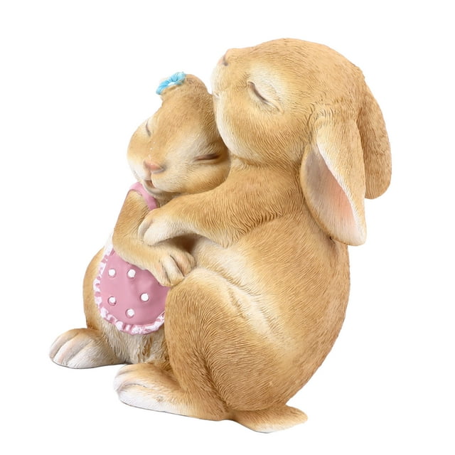 Figurine, Bunny Sculpture Vivid Wide Application Exquisite For Lawn For Yard