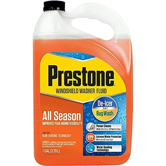 Prestone AS658 Deluxe 3-in-1 Windshield Washer Fluid, 1 Gallon, 2 pack