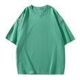 thumbnail image 1 of Hiiyo Men's T Shirt Solid Color Short Sleeved Loose T-Shirt Versatile Pullover T-Shirt, 1 of 2