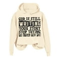 thumbnail image 1 of WEAIXIMIUNG Robe Chandail en Molleton Surdimensionnée Taille Zip Tendance Automne et Hiver pour Femmes Sweat à Capuche Imprimé Lettre Sweat à Capuche Sport Manches Longues, 1 of 3