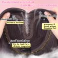 thumbnail image 2 of Toppers de pelo LEDIZE de 20 pulgadas atados a mano para mujer, color marrón castaño, 2 of 9