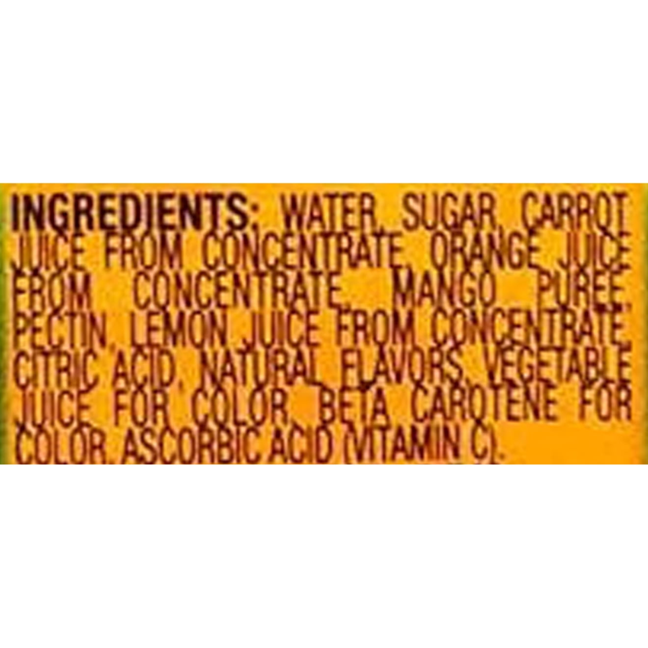 (4 pack) Squeez'R Caribbean Rhythms Mango Carrot Drink, 20 Fl Oz