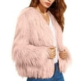 thumbnail image 6 of Clearance Sale! Rigardu Women's Faux Coat Jacket Autumn and Winter Pink S, 6 of 9