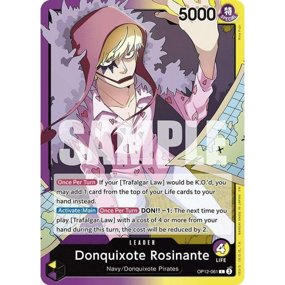One Piece Legacy of the Master Leader Donquixote Rosinante OP12-061