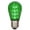 Green, variant on Vickerman S14 LED Multi Transparent PlasticBulb E26 Medium Nickel Base, 5 per pack.