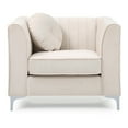 thumbnail image 4 of Glory Furniture Delray Velvet Chair in Ivory, 4 of 6