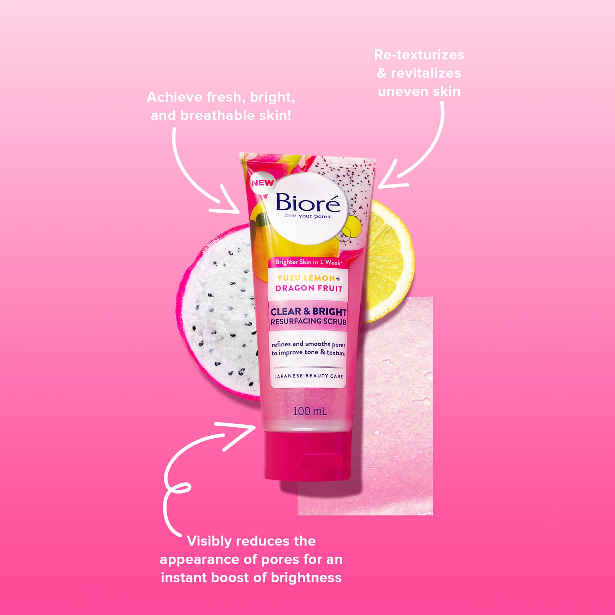 Biore Daily Brightening Exfoliating Face Scrub, 3.5 oz
