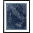 thumbnail image 2 of Art.com Map of Italy Blueprint Art Print by Vision Studio, Black Frame Wall Art, 23" x 29", 2 of 5