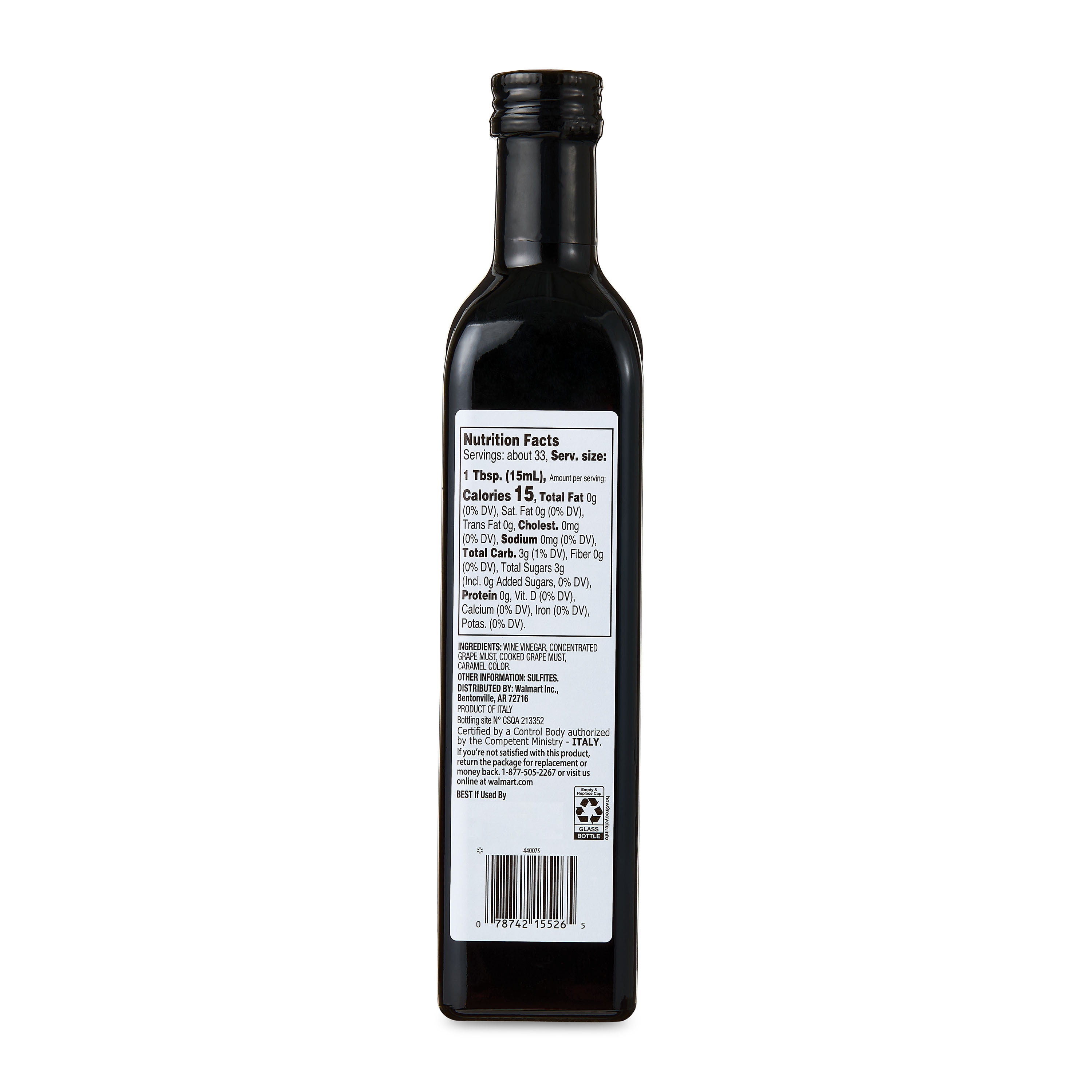 (6 pack) Great Value Balsamic Vinegar of Modena, 16.9 fl oz