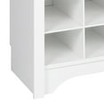 thumbnail image 3 of Prepac Entryway Modern 60" Shoe Cubby Console, White, 3 of 11