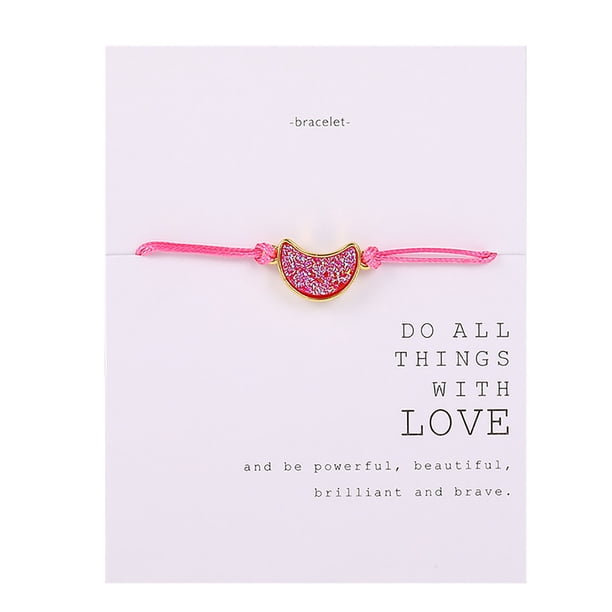 Pulseras para mujer, regalos para mujer, pulsera con tarjeta de bendición europea y de regalo para maestras, pulsera con cadena, pulsera DIY, pulsera para mujer.