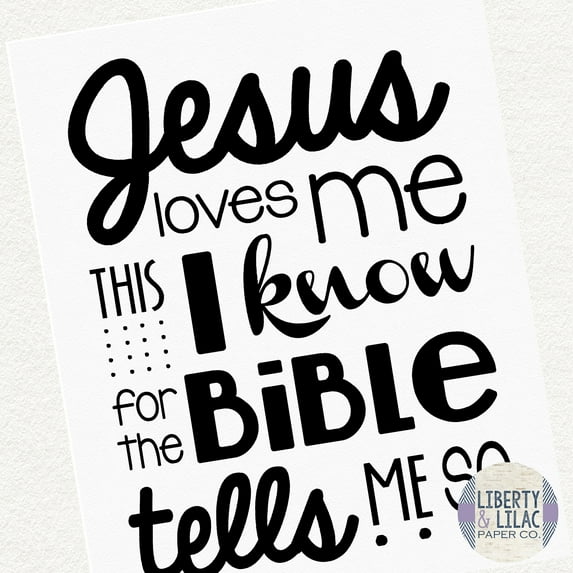 Baby Nursery Art Gender Neutral Black and White Nursery Jesus Loves Me Christian Art Bible Verse Baby Shower Gift Christening Gift Baptism Gift 16x20"