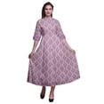 thumbnail image 1 of Bimba Floral Ladies Button Down Print Dress A-Line Cocktail Party Shirt Dress-Medium, 1 of 5