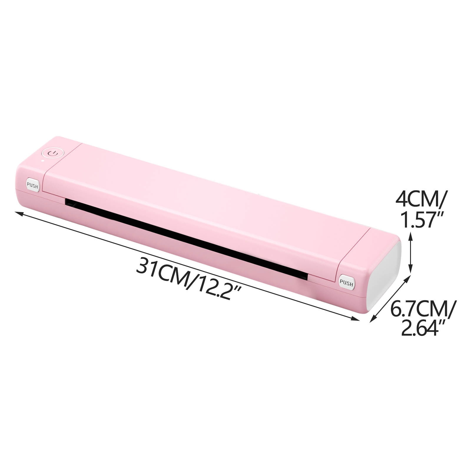 Tarmeek Portable Printer Wireless Bluetooth Thermal for Travel, Compact Inkless Mobile Printer with Rechargeable Battery, Support A4/Letter Size Paper, Pink