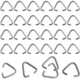 thumbnail image 1 of GFDYREE 150PCS Triangle Open Jump Rings Clasps Pendant Hooks for Decorating Jewelry Accessories DIY Crafts Accessories Advertising Decoration Bag Stainless Steel, 1 of 6