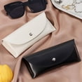 thumbnail image 3 of PU Leather Button Sunglasses Case Portable Soft Glasses Boxs Waterproof Glasses Protective Cover Eyewear Storage Bag, 3 of 3