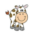 thumbnail image 2 of Cute Little Cow Wall Decal Sticker, Wallmonkeys Peel & Stick Vinyl Graphic (24 in H x 17 in W), 2 of 4