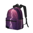 thumbnail image 2 of Daiia Thunderstorm Violet Purple School Backpack for Men Women, Unisex Large Waterproof Bookbag Schoolbag Casual Daypack for High School/College/Teens/Travel/Work Black, 2 of 8