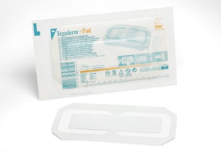 3M Tegaderm +Pad Waterproof First Aid Gauze Pads, 3.5" x 8", 25 Count