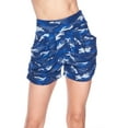 thumbnail image 2 of Buttery Smooth Blue Grid Camouflage Harem Shorts - Plus Size - 1XL 2XL 3XL Blue 1XL/2XL, 2 of 2