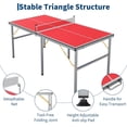 thumbnail image 3 of Portable Table Tennis Table - 6 x 3 FT Indoor Outdoor Ping Pong Set with Net Two Paddles and Three Balls, 3 of 7