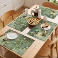 thumbnail image 5 of Spring Leaves Placemats Set of 8 Oil Light White Flowers Country Vintage Green Place Mats Indoor Wipeable Table Mats Washable Dining Table Placemats for Kitchen Holiday Party Home Decor 13x19 Inch, 5 of 9