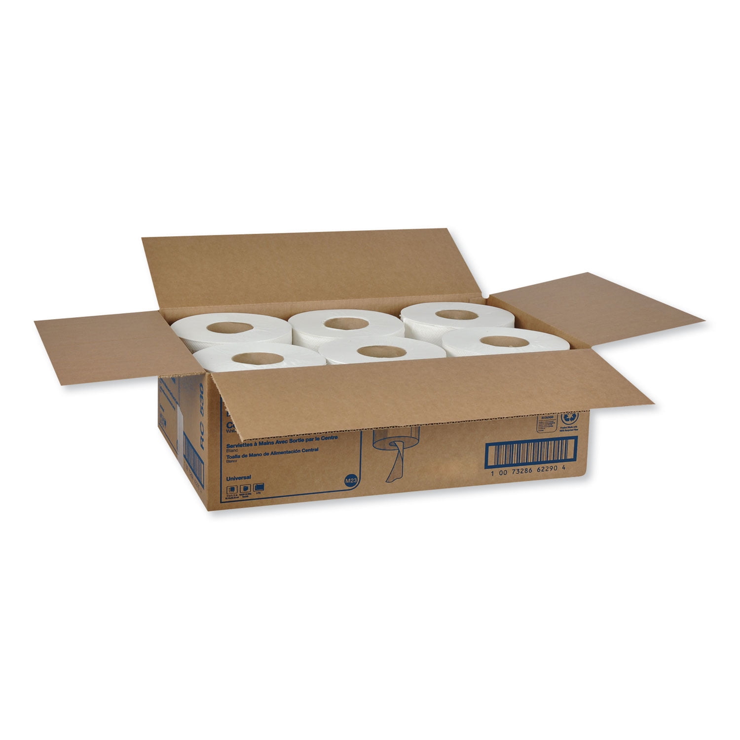 Tork Centerfeed Hand Towel 2-Ply White 530/Roll 6 Roll/Carton RC530