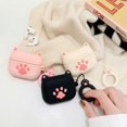 thumbnail image 3 of 3D Cute Animal Footprints Design Airpods Case Creative Paw Prints Airpods Accessories Soft Silicone Shockproof Waterproof Protector For Airpods Pro With Decoration Black, 3 of 5