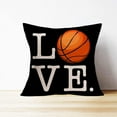 thumbnail image 3 of Set of 4 Love Basketball Pillow Cases Cotton Linen Popular Sports Pillow Covers Cushion Case for Home Sofa Decor Pillowcase 18x18 Inch Gifts for Basketball Fans (Love Basketball), 3 of 6