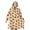 Dachshund and Bone Orange Pattern, variant on Dachshund and Bone Orange Pattern Oversized Sherpa Fleece Wearable Blanket Hoodie, Double-Sided Warm Fuzzy Pullover with Super Pockets for Women & Men