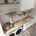 thumbnail image 2 of Ariel Hevea Unfinished Butcher Block Countertop 96"L x 25"W x 1.5"Th, 2 of 7