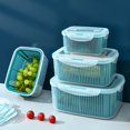 thumbnail image 4 of 5Pcs Fruit Vegetable Storage Containers for Fridge Produce Saver Containers with Lid Colander Refrigerator Organizer Bins Produce Keepers, 4 of 9