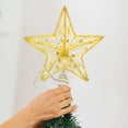 thumbnail image 4 of Xihbxyly Estrella de Navidad, Adorno Led Luminoso para La Punta Del Árbol, Marco de Metal Dorado, Brillo Cálido para Las Fiestas, Decoración para El Hogar y La Oficina, Ideal para Navidad, Tamaño 28, 4 of 7