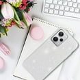 thumbnail image 2 of Compatible with Redmi Note 12 Pro 5G Case Cute Glitter Sparkly Shockproof Xiaomi Redmi Note 12 Pro 5G Phone Case for Women Girls TPU Slim 3 in 1 Protective Cases (Silver), 2 of 14
