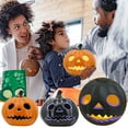 thumbnail image 6 of Opehuo Halloween Pumpkin Lantern Decor with Spooky Face-Plastic Hollowed-out Pumpkin Lights Statue for Front Porch,Party,Front Door,Vintage Classic Pumpkin Lights For Fireplace Mantle,K, 6 of 6