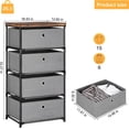 thumbnail image 3 of Fabric Storage Dresser 4 Drawers Storage Organizer, Gray, 3 of 7