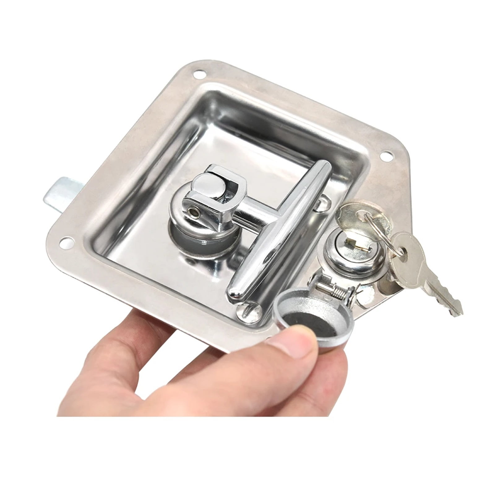 1/2Pcs Stainless Steel RV Yacht Door Lock Accessories T-toolbox Lock For Caravan Truck RV Accessories Camper Trailer ,Simple to Install
