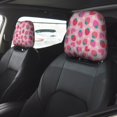 thumbnail image 4 of 2 PCS Car Headrest Cover, Colorful Strawberry Lover Flower Soft Car Seat Head Rest Cover Protector Interior Car Accessories Seat Covers for Cars Truck Auto Only Covers, 4 of 8
