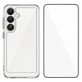 thumbnail image 1 of WANLONFENG MF Series for Samsung Galaxy S25 Case TPU Acrylic Clear Phone Cover with Tempered Glass F, 1 of 5