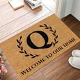 thumbnail image 2 of WELCOME TO OUR HOME Natural Jute Doormat & Floor Mat 24"x16", Monogram Q Scroll Design, Non-Slip Entryway Rug, Reversible Front Porch Mat, Farmhouse Decor​​, 2 of 4
