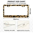 thumbnail image 3 of Coolnut Leopard License Plate Frames 2pcs, Aluminum Universal Car License Plate Holder with Elliptical Hole for US Vehicles, 12"x 6", 3 of 7