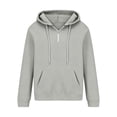 thumbnail image 6 of Men's Quarter Zip Hoodie Oversized Lightweight Drawstring Pullover Hooded Sweatshirt with Kangaroo Pocket for Fall Winter, 6 of 7