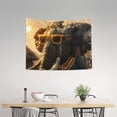thumbnail image 2 of Kdxio Cool Sunglasses Elephant Art Wall Hanging Tapestries Banner For Bedroom College Dorm Home Living Room Party Decor 29X37 In, 2 of 8