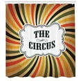 thumbnail image 3 of Ambesonne Circus Shower Curtain, Grunge Vintage Rays and Text, 69"Wx84"L, Camel and Multicolor, 3 of 3