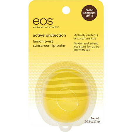 eos Active Protection Lemon Twist Baume à lèvres, crème solaire .25 oz