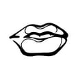 thumbnail image 2 of OnRei 12x12 White Modern Wood Framed Museum Art Print Titled - Scribble Lips Mate, 2 of 4