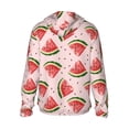 thumbnail image 2 of Picia Hand Drawn Watermelon Women's Men's UPF 50+ Sun Protection Hoodie Shirt Long Sleeve SPF Fishing Outdoor UV Hiking Lightweight Shirts-Large, 2 of 9