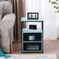 thumbnail image 2 of VECELO Nightstand with Flip Drawer and Shelf, Side End Table for Living Room/Bedroom, Blue, 2 of 8
