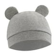 thumbnail image 2 of Gorros para bebés con orejas de oso, sombrero para bebé recién nacido, disfraces, accesorios de fotografía para recién nacidos Gris, 2 of 8